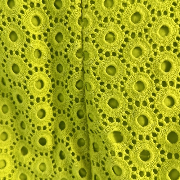 J. Crew - No. 2 Pencil Skirt - size 8 - lined eyelet - citron - excellent U.C. - Picture 3 of 7